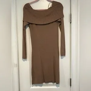 Hollister Dresses Nwt Off The Shoulder Sweater Dress Poshmark